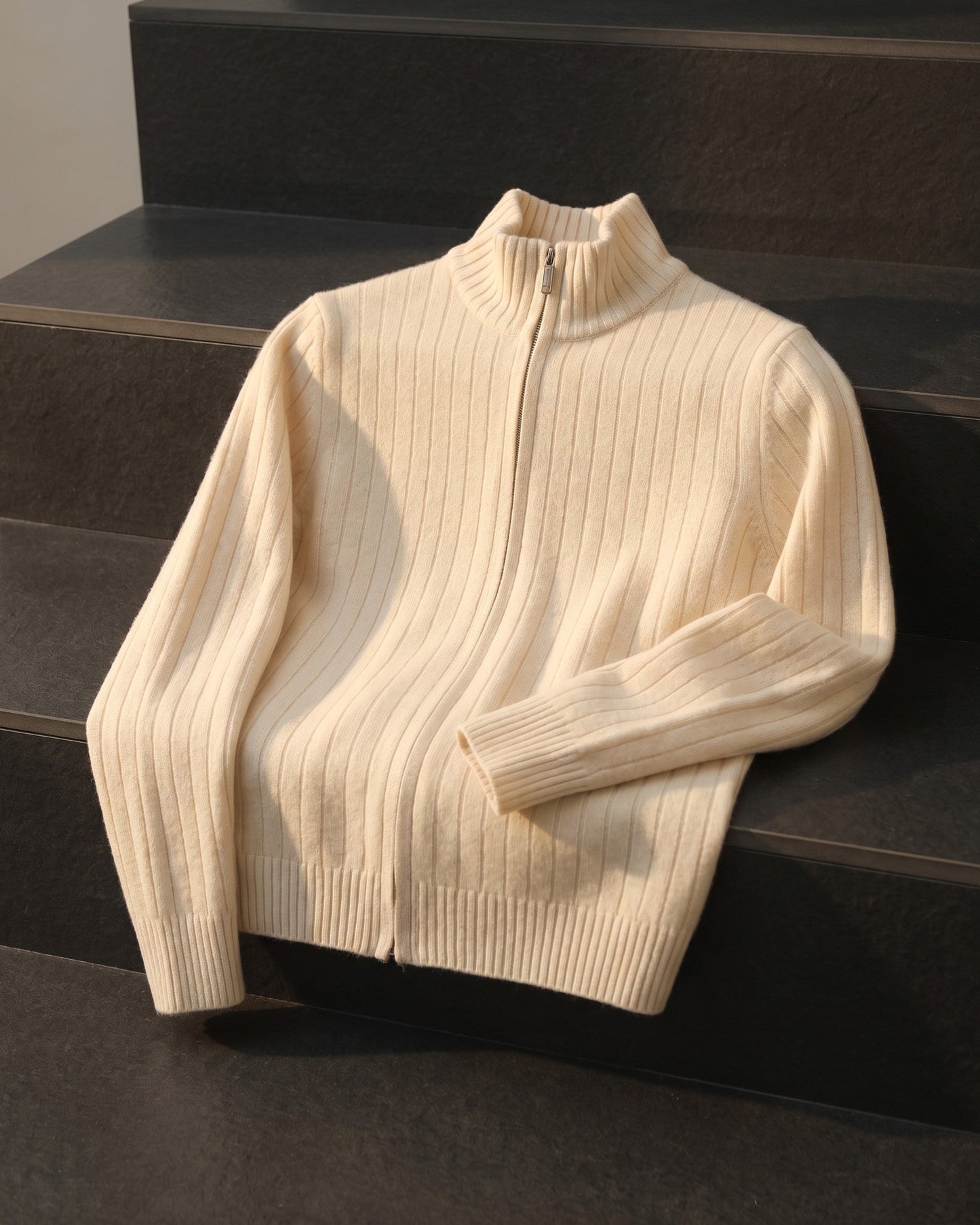 Angelo Cashmere Zip Cardigan