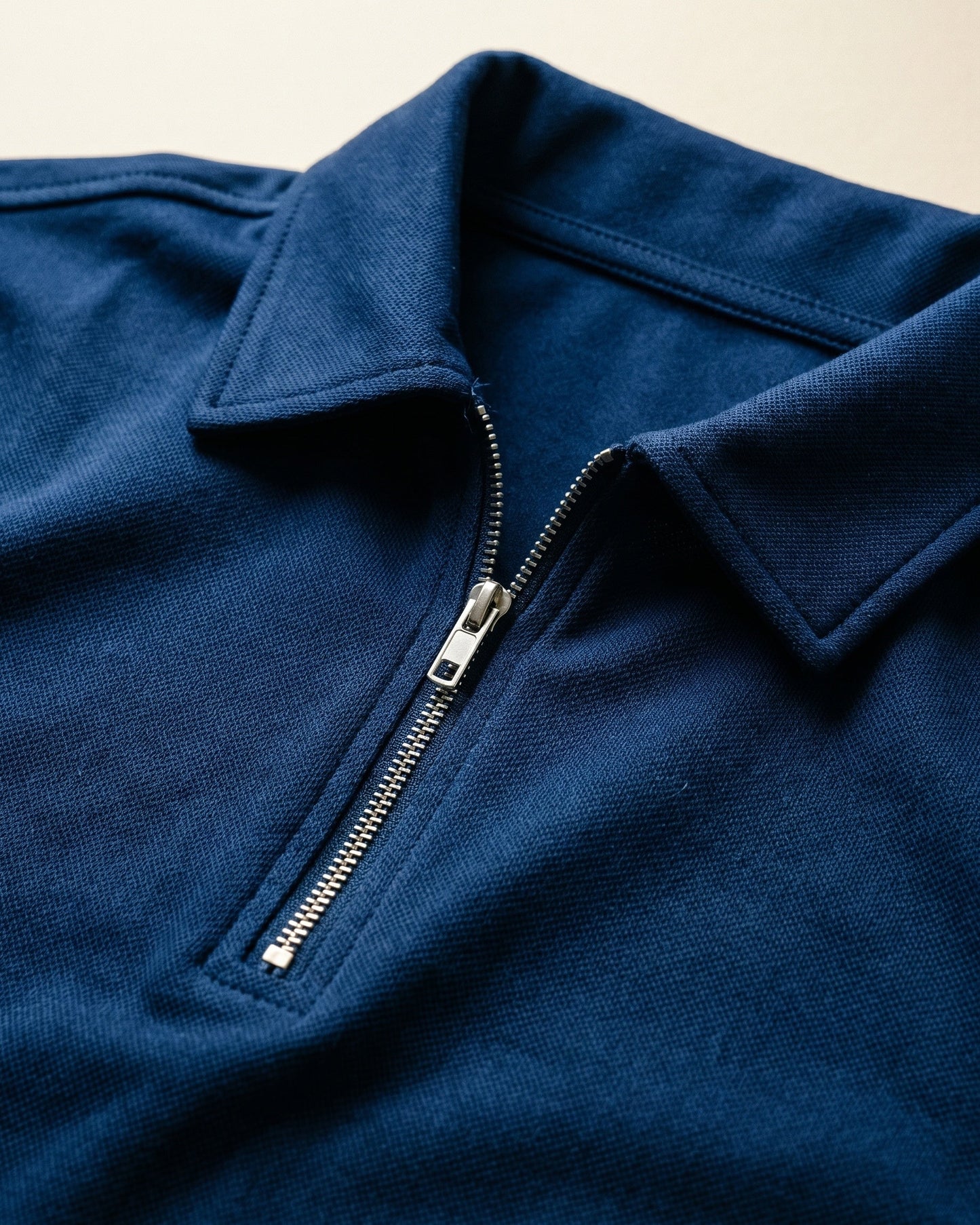 Alberto Cotton Blend Zip Polo