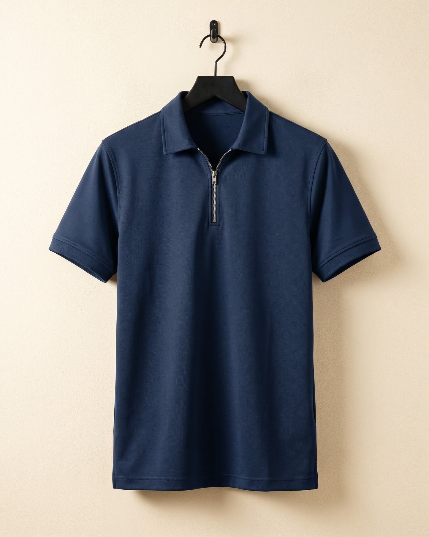 Alberto Cotton Blend Zip Polo