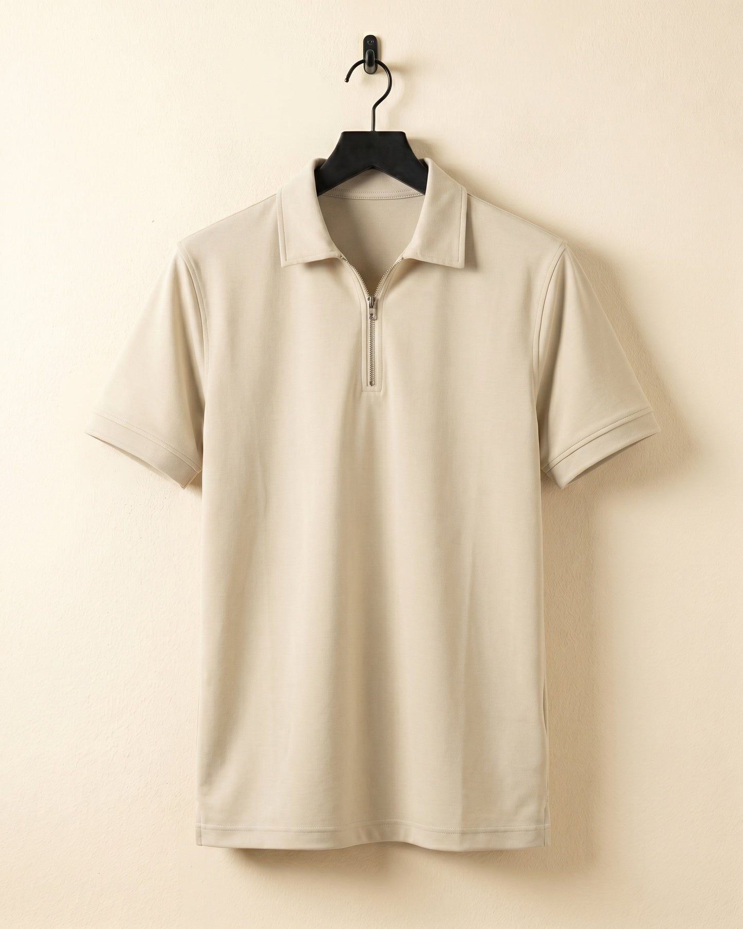 Alberto Cotton Blend Zip Polo