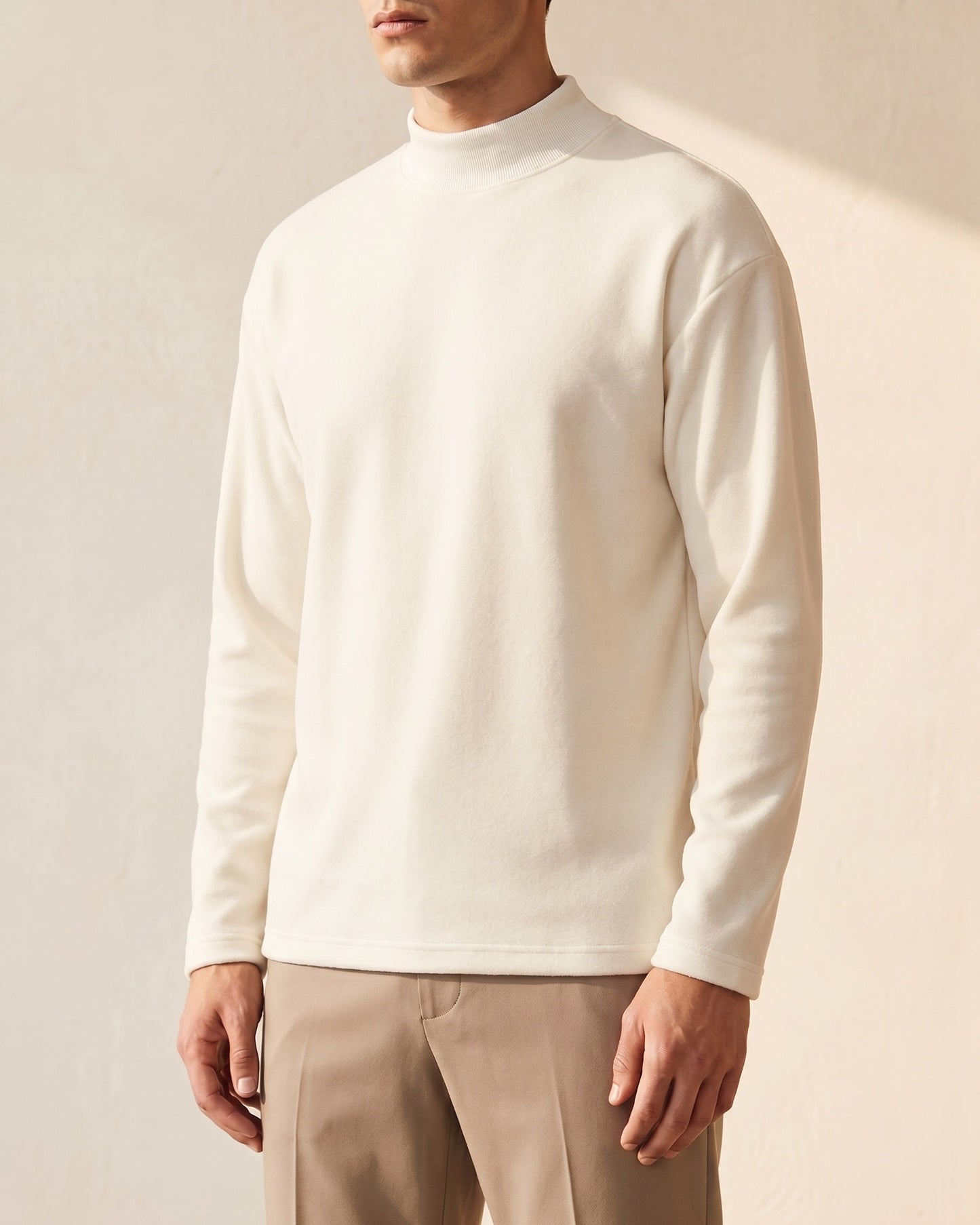 Cesar Mock Neck Long Sleeve Top
