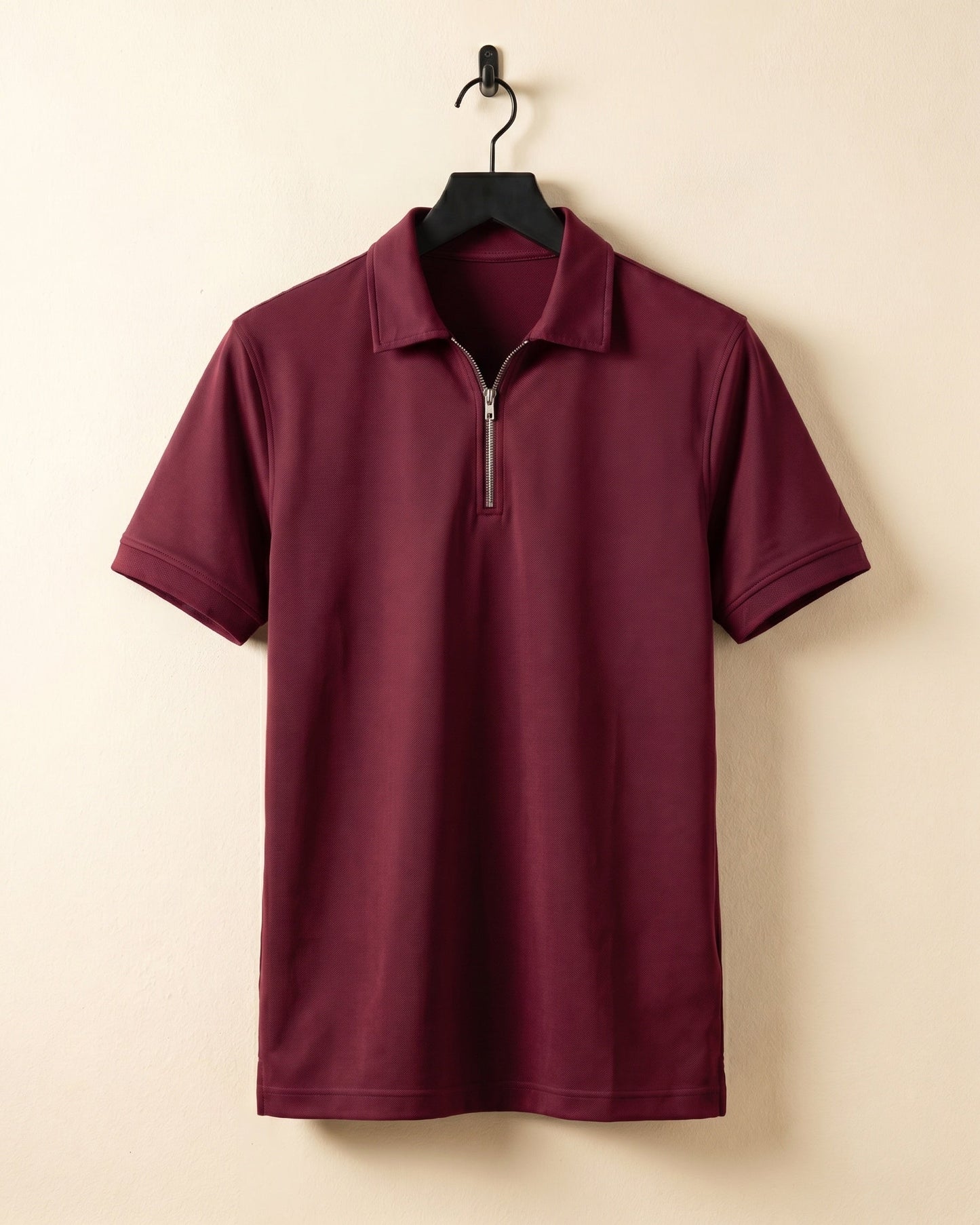 Alberto Cotton Blend Zip Polo